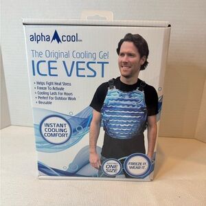 New Alpha Cool The Original Cooling Gel Reusable, Adjustable Ice Vest, One Size